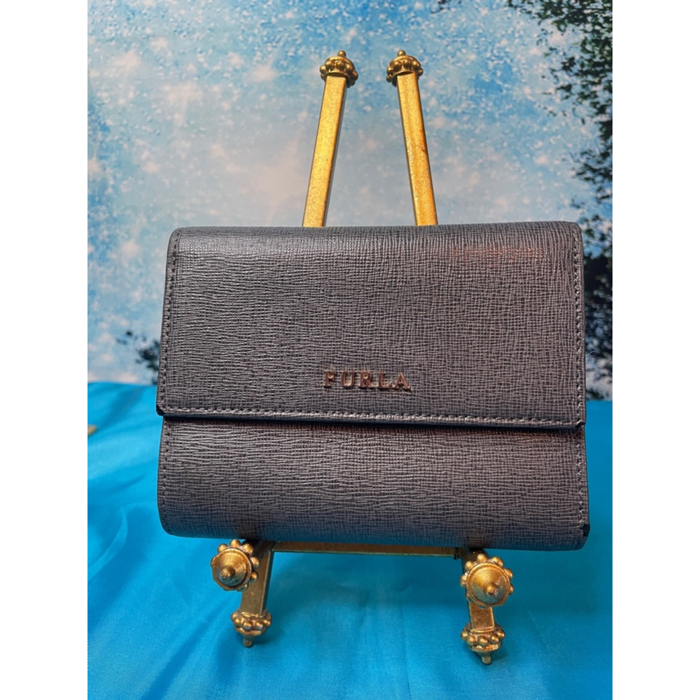 Furla Gray Leather Wallet In The Box with Dusty Excellent Condition - Picture 2 of 16